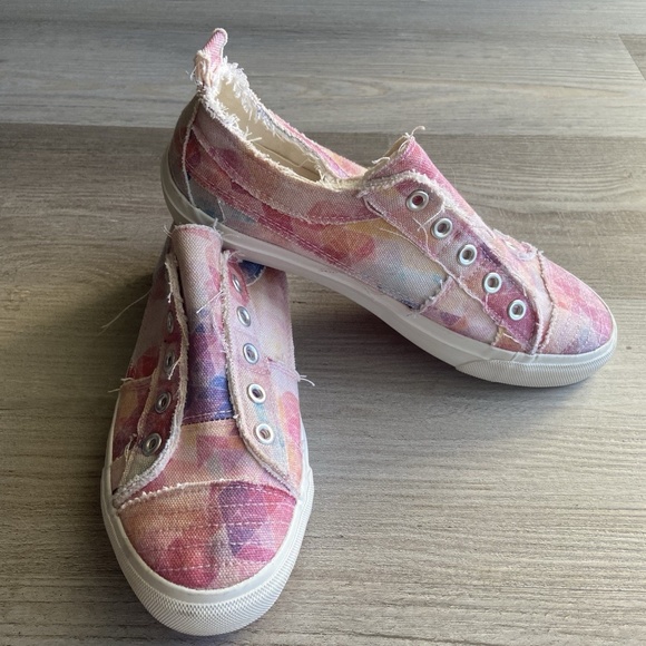 Corkys Babalu Slip on Canvas Sneaker Tie-dye Pink Women's Size 6 - Picture 1 of 8